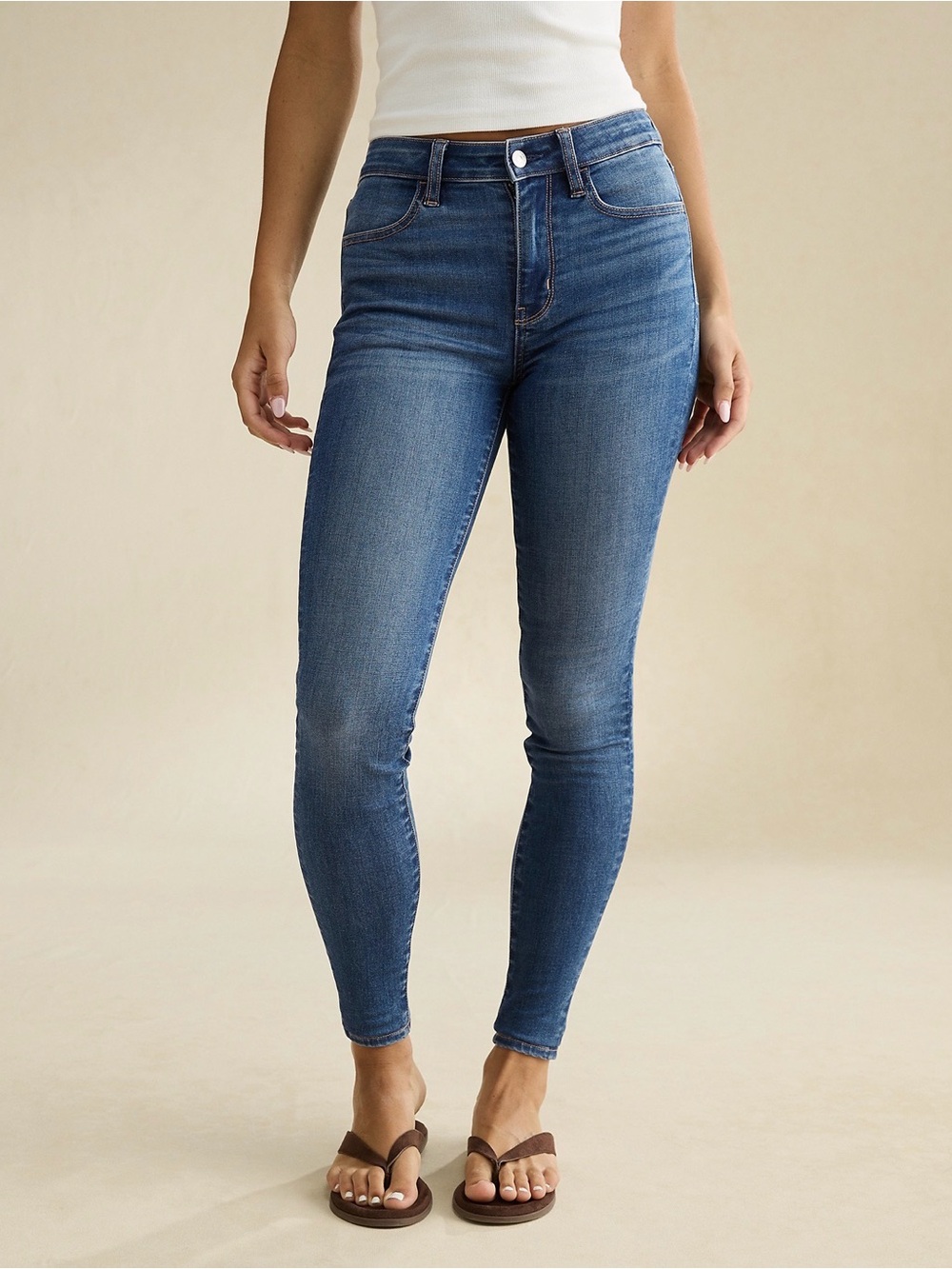 American Eagle Next Level Stretch High-Waisted Jegging Brilliant Blue Size 14